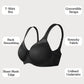 Women’s Full Coverage Minimizer Bra, Deep Cup Support Bra for Fuller Bust, Smoothing Plus Size Underwear