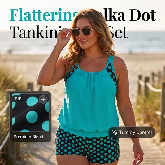 ⏰Women's Polka Dot Two Piece Swimsuit