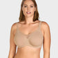Women’s Full Coverage Minimizer Bra, Deep Cup Support Bra for Fuller Bust, Smoothing Plus Size Underwear