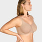 Women’s Full Coverage Minimizer Bra, Deep Cup Support Bra for Fuller Bust, Smoothing Plus Size Underwear