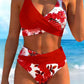 🔥Women's Floral Print High Waist Bikini Set