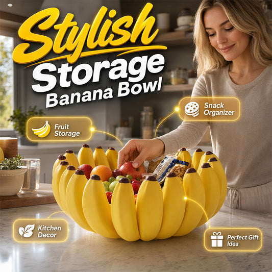 🔥 Creative Banana Shape Fruit Bowl