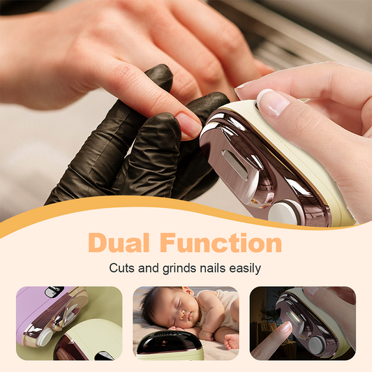 ✨50% OFF – Electric Nail Trimmer · 10K+ SOLD! · 2-in-1 Cut & Grind, Anti-Pinch, LED Light, Safe for All 💅