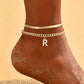 🌸 50% OFF NOW! 🌸 Delicate gold layered initial anklets for women