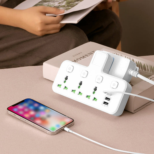 🎉 LIMITED TIME 50% OFF! 🔌 Connecting Socket with Type-C Charging Plug – 2 USB Ports, Night Light Option & Worldwide Plug Compatibility ✨
